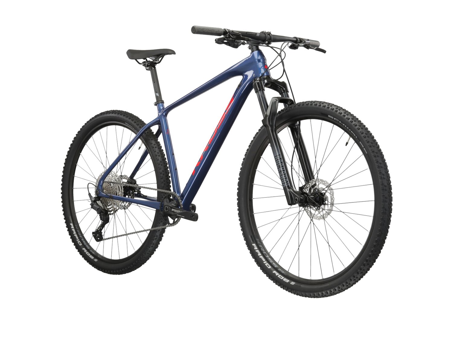  Rower górski MTB XC KROSS Level 7.0 PP na carbonowej ramie w kolorze niebieskim wyposażony w osprzęt Shimano 