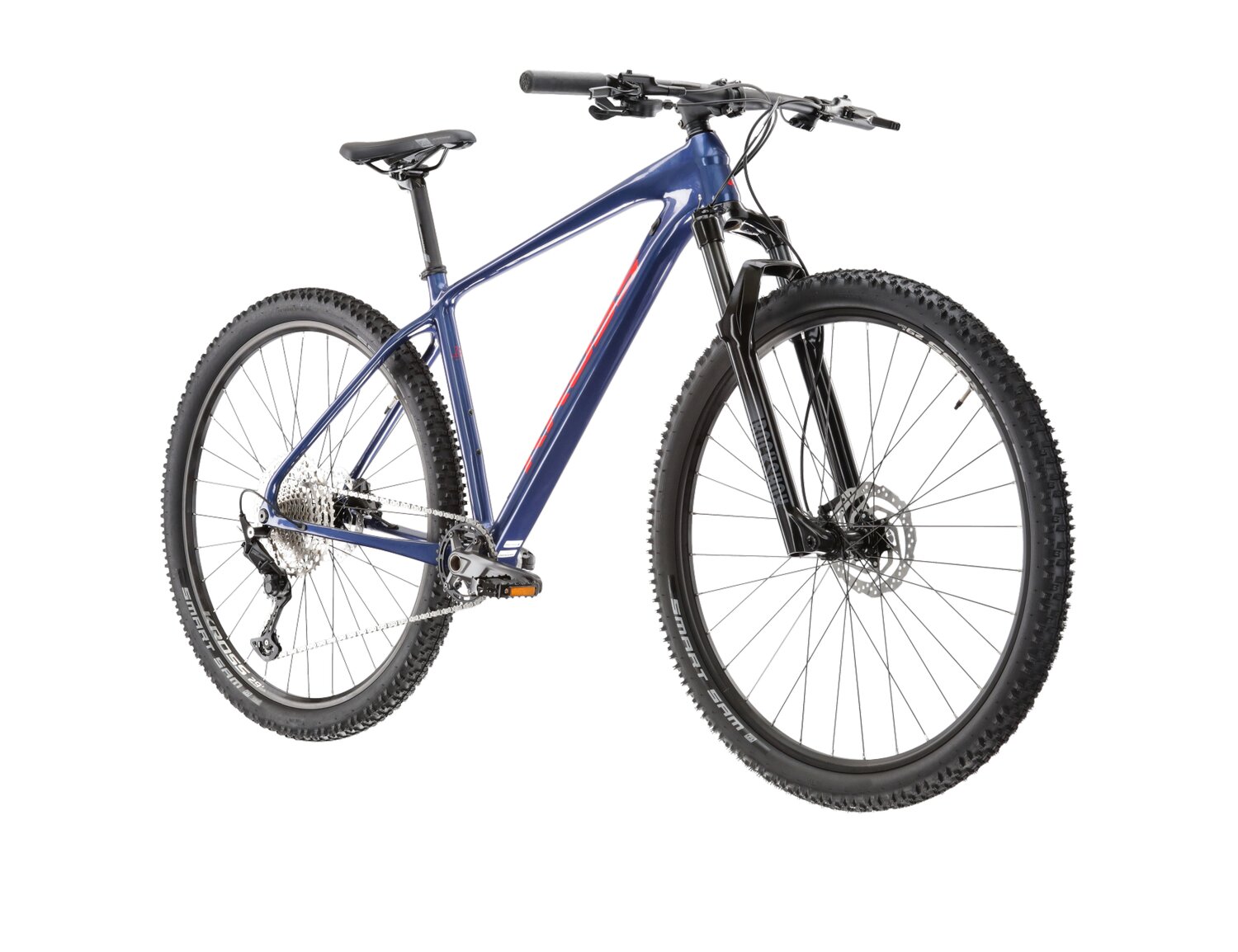  Rower górski MTB XC KROSS Level 7.0 na carbonowej ramie w kolorze niebieskim wyposażony w osprzęt Shimano 
