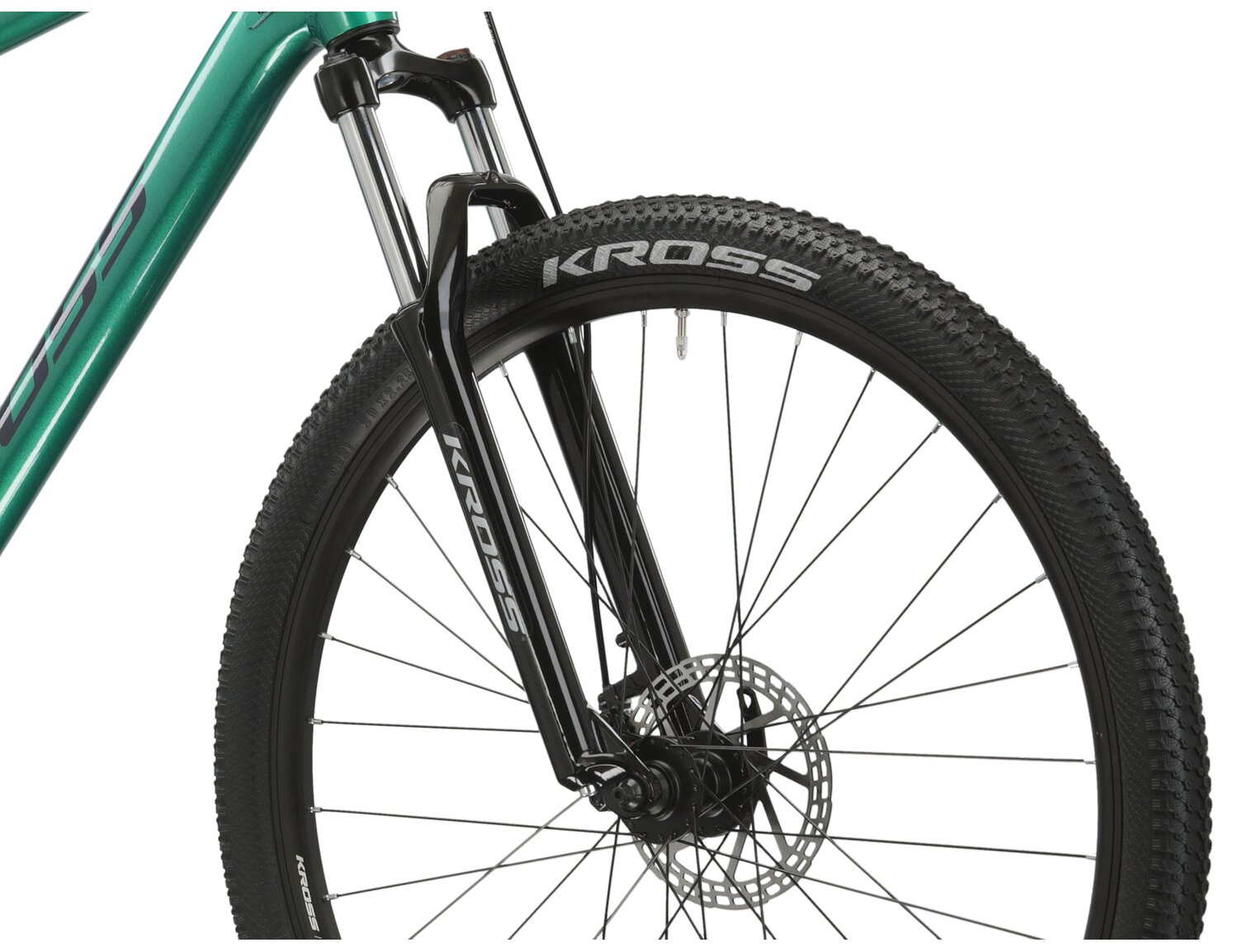  Aluminowa rama, amortyzowany widelec o skoku 100mm oraz opony o szerokości 2,25 cala w rowerze górskim MTB KROSS Hexagon 3.0 