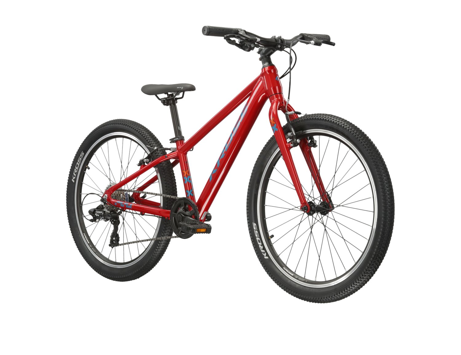  Juniorski rower MTB KROSS Level JR 1.0 na kołach 24 cale w kolorze czerwonym 