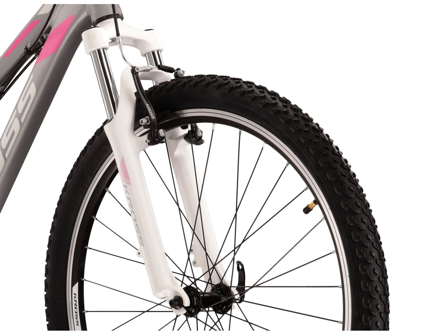  Aluminowa rama, amortyzowany widelec Zoom Forgo 565 o skoku 80mm oraz opony o szerokości 2,1 cala w damskim rowerze górskim MTB Woman KROSS Lea 2.0 SK