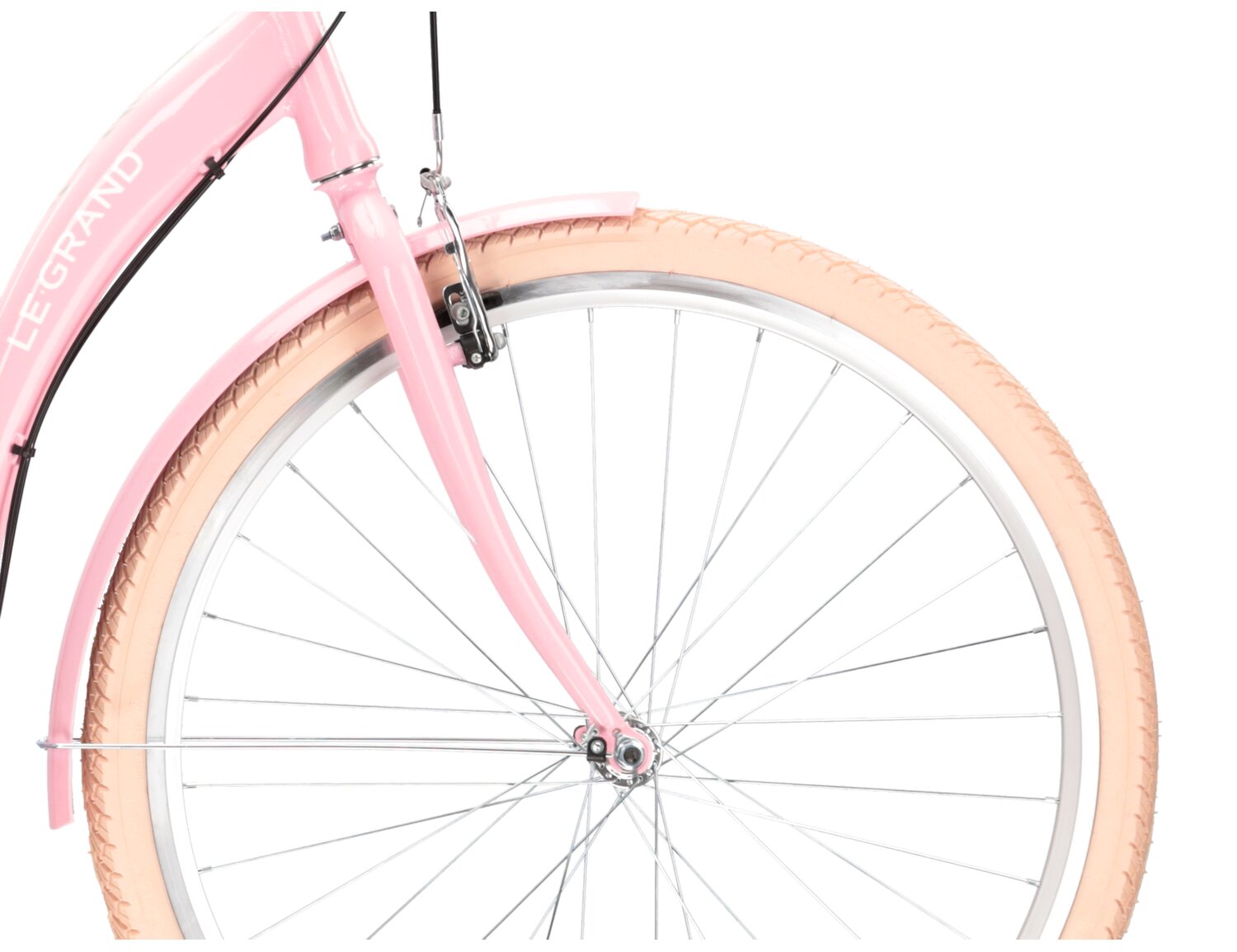 Aluminowa rama, sztywny stalowy widelec oraz opony o szerokości 1,75 cala w rowerze miejskim Le Grand Lille 2.0 