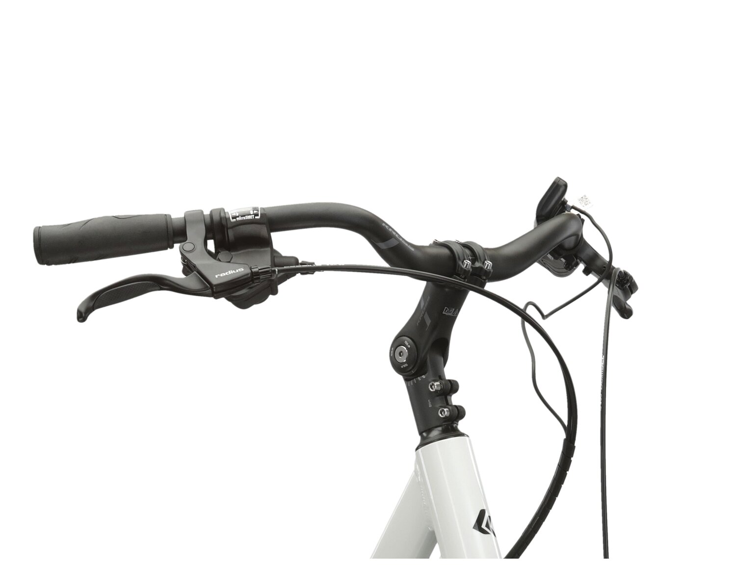 Kierownica oraz oświetlenie w elektrycznym rowerze miejskim Ebike City KROSS Sentio Hybrid 1.0 504 Wh 