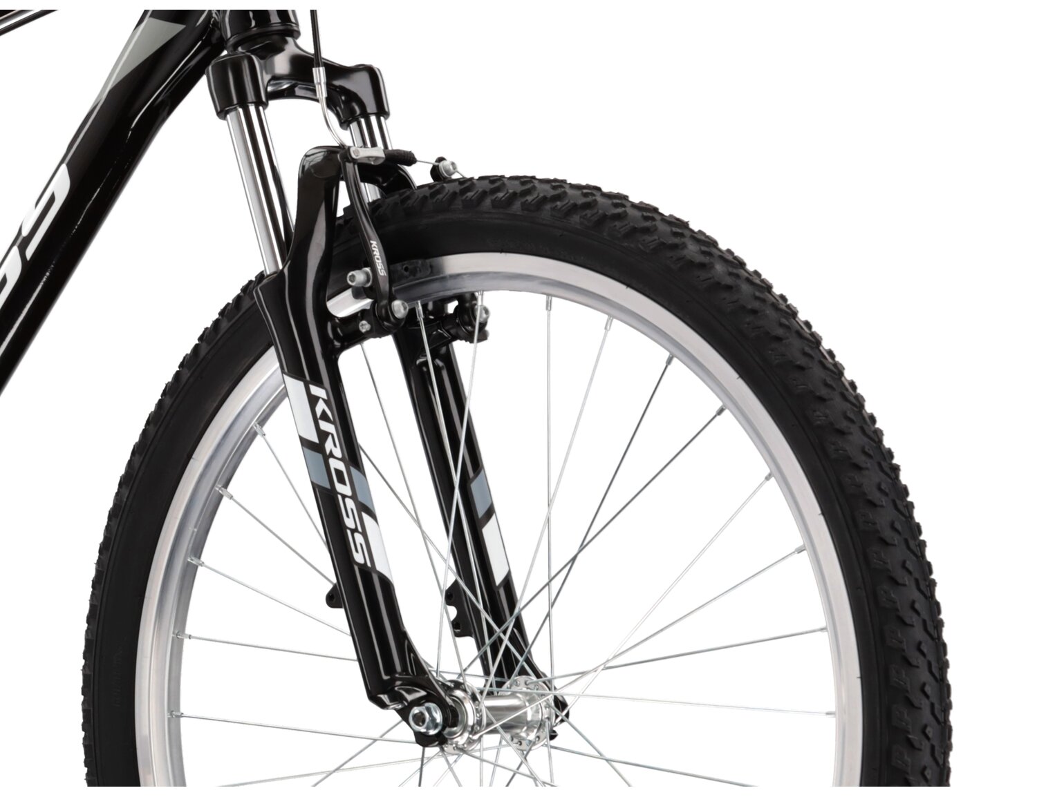  Aluminowa rama, amortyzowany widelec o skoku 80mm oraz opony o szerokości 2,1 cala w rowerze górskim MTB KROSS Hexagon 