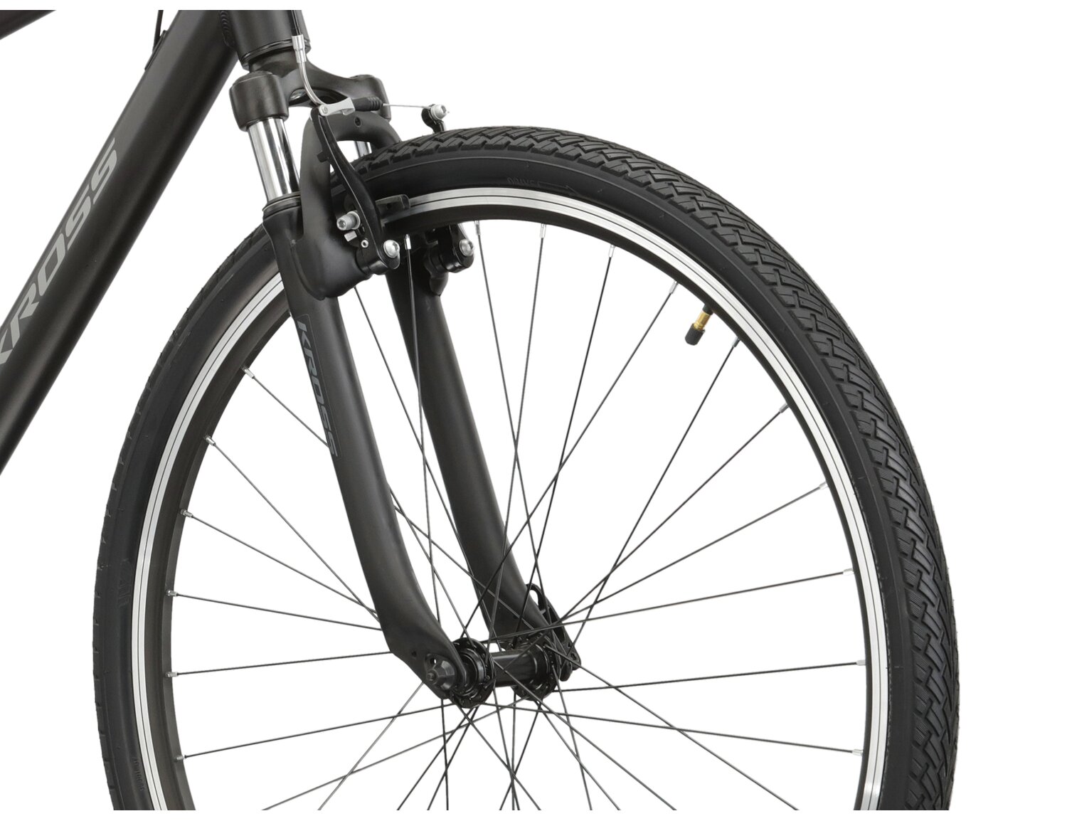 Aluminowa rama, amortyzowany widelec oraz opony Wanda w rowerze crossowym KROSS Evado 1.0 