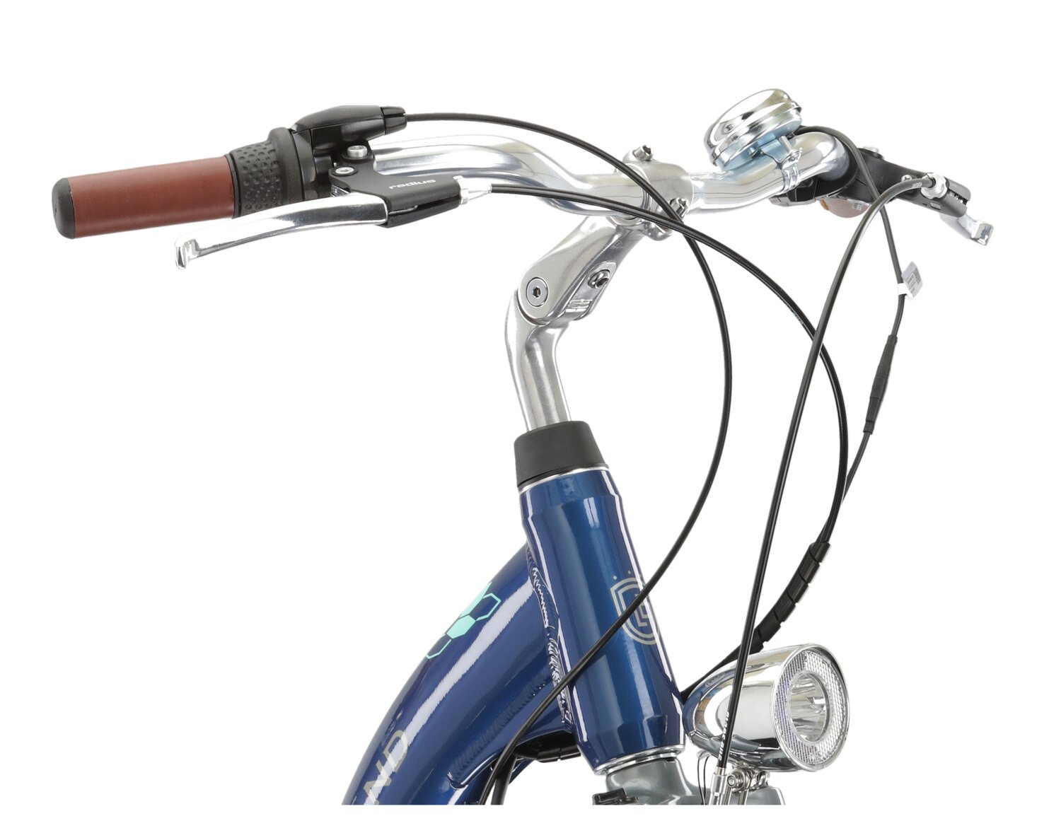 Aluminowa rama oraz kierownica w elektrycznym rowerze miejskim Ebike City Le Grand Elille 1 450 Wh 