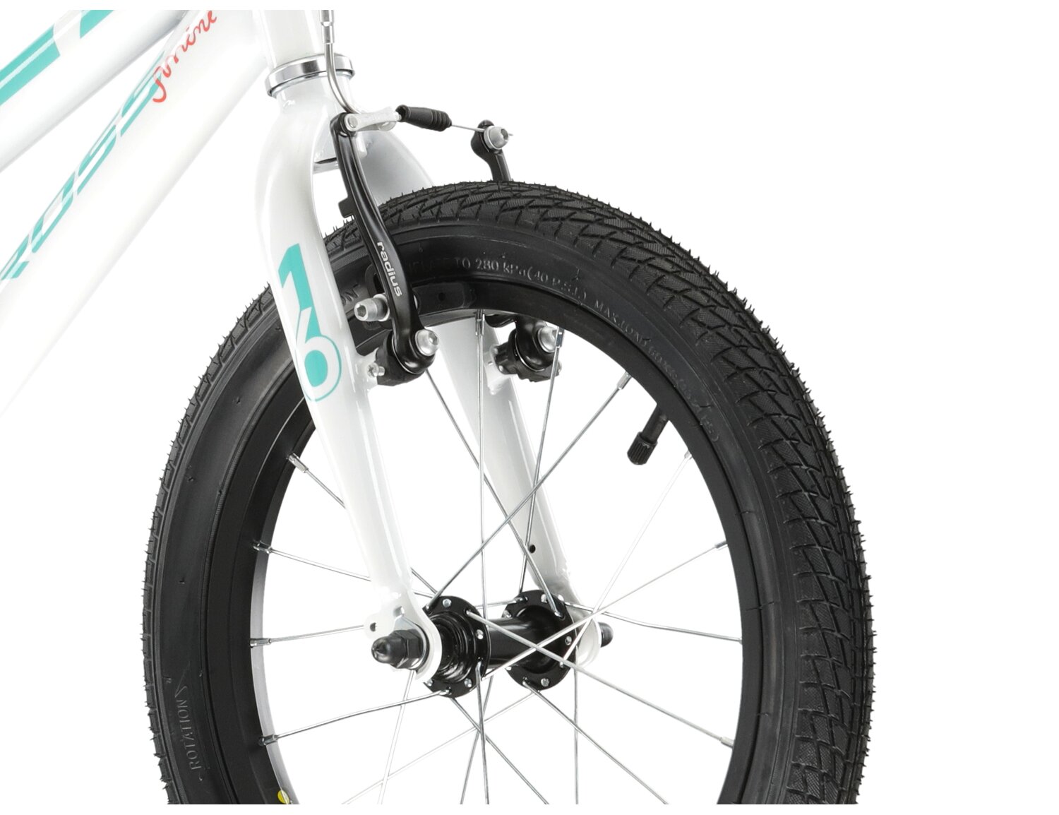  Stalowa rama, sztywny widelec, opona 16 cali i hamulce v-brake w rowerze dziecięcym KROSS Mini 3.0 