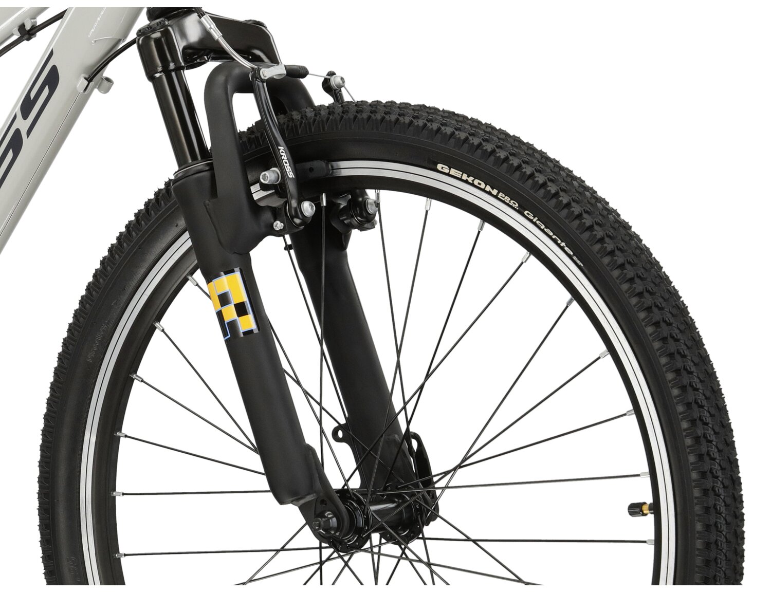  Aluminowa rama, amortyzowany widelec o skoku 50 mm oraz opony o szerokości 1,95 cala w rowerze juniorskim KROSS Dust JR 1.0 