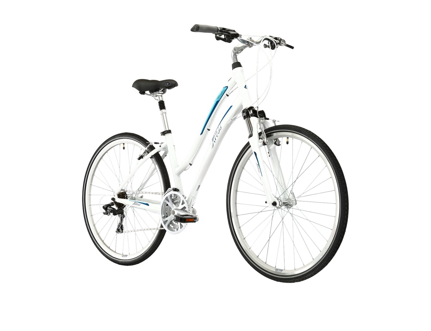  Rower miejski KROSS Modo 2.0 na aluminiowej ramie w kolorze białym wyposażony w osprzęt Shimano
