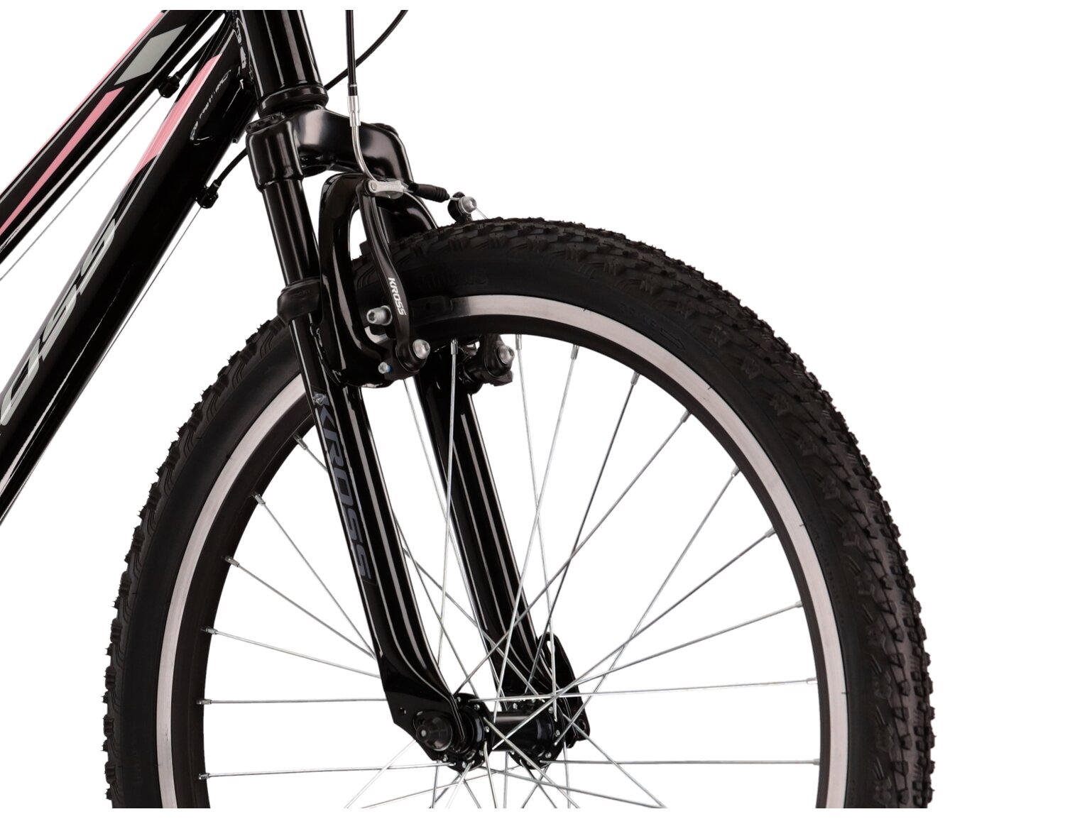  Aluminowa rama, amortyzowany widelec o skoku 40mm oraz opony o szerokości 1,95 cala w rowerze juniorskim KROSS Lea JR 1.0 