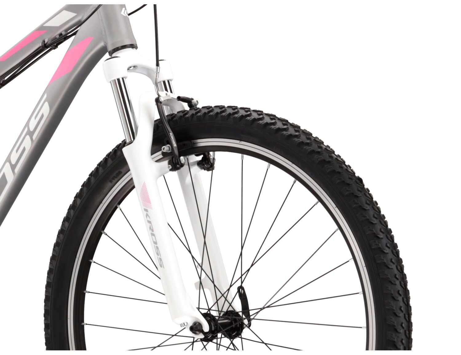  Aluminowa rama, amortyzowany widelec Zoom Forgo 565 o skoku 80mm oraz opony o szerokości 2,1 cala w damskim rowerze górskim MTB Woman KROSS Lea 2.0
