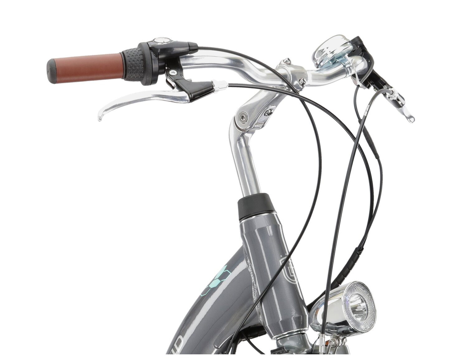 Aluminowa rama oraz kierownica w elektrycznym rowerze miejskim Ebike City Le Grand Elille 1 450 Wh 