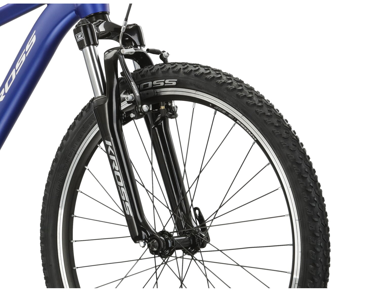  Aluminowa rama, amortyzowany widelec Suntour o skoku 50 mm oraz opony o szerokości 1,95 cala w rowerze juniorskim KROSS Junior 2.0 