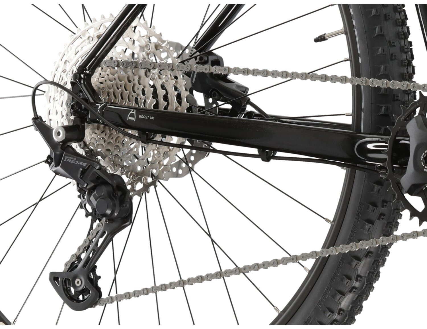  Tylna jedenastobiegowa przerzutka Shimano Deore M5100 oraz hydrauliczne hamulce tarczowe SRAM Level w rowerze górskim MTB XC KROSS Level 5.0 