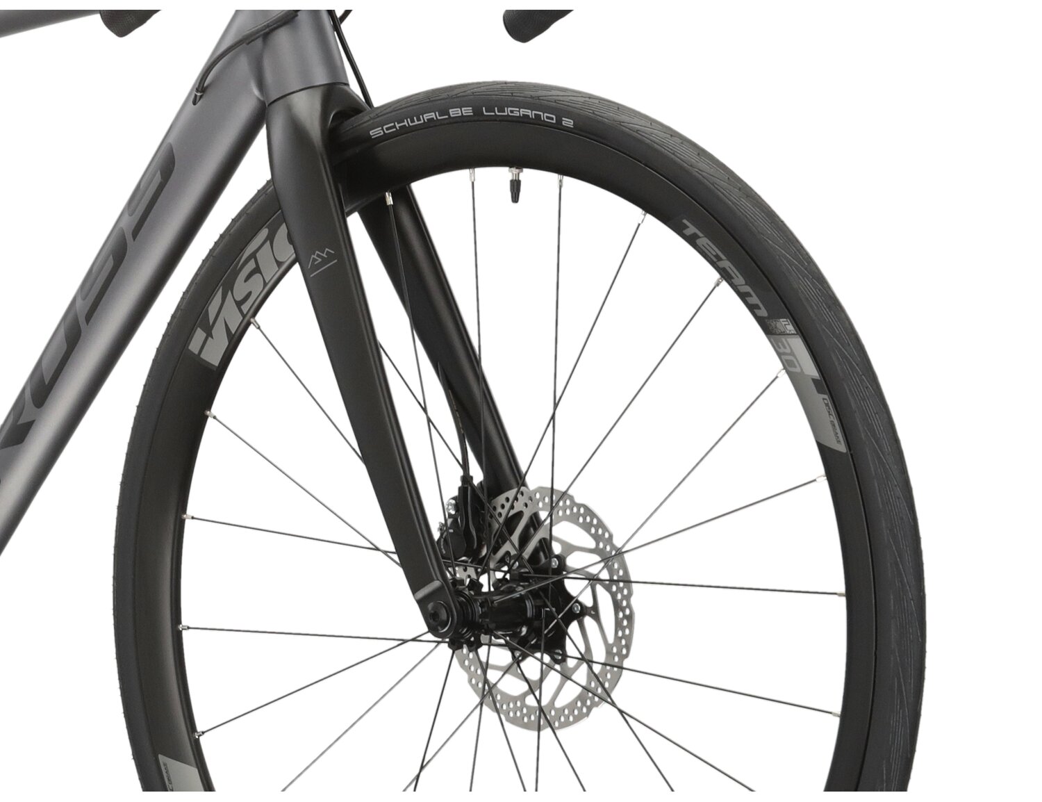  Aluminiowa rama, sztywny carbonowy widelec oraz opony Schwalbe w rowerze szosowym KROSS Vento DSC 5.0 