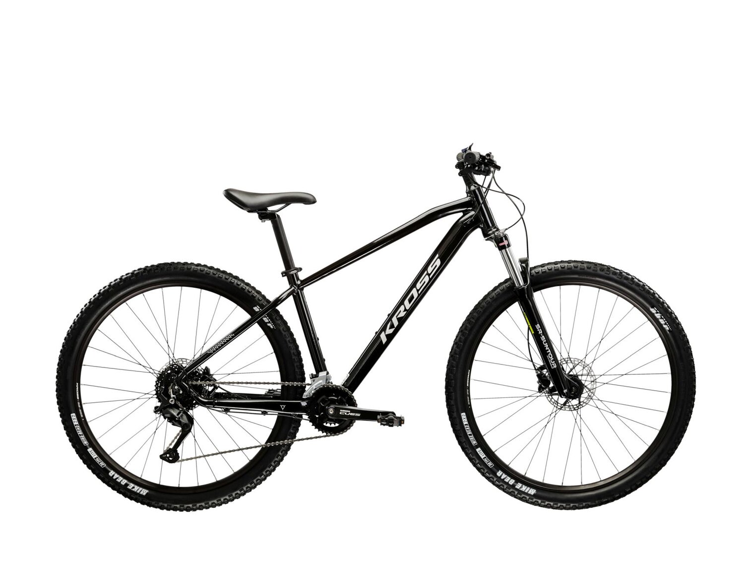  Tylna dziewięciobiegowa przerzutka Shimano Cues U3020 oraz hydrauliczne hamulce tarczowe Shimano MT200 w rowerze górskim MTB KROSS Hexagon 5.0 