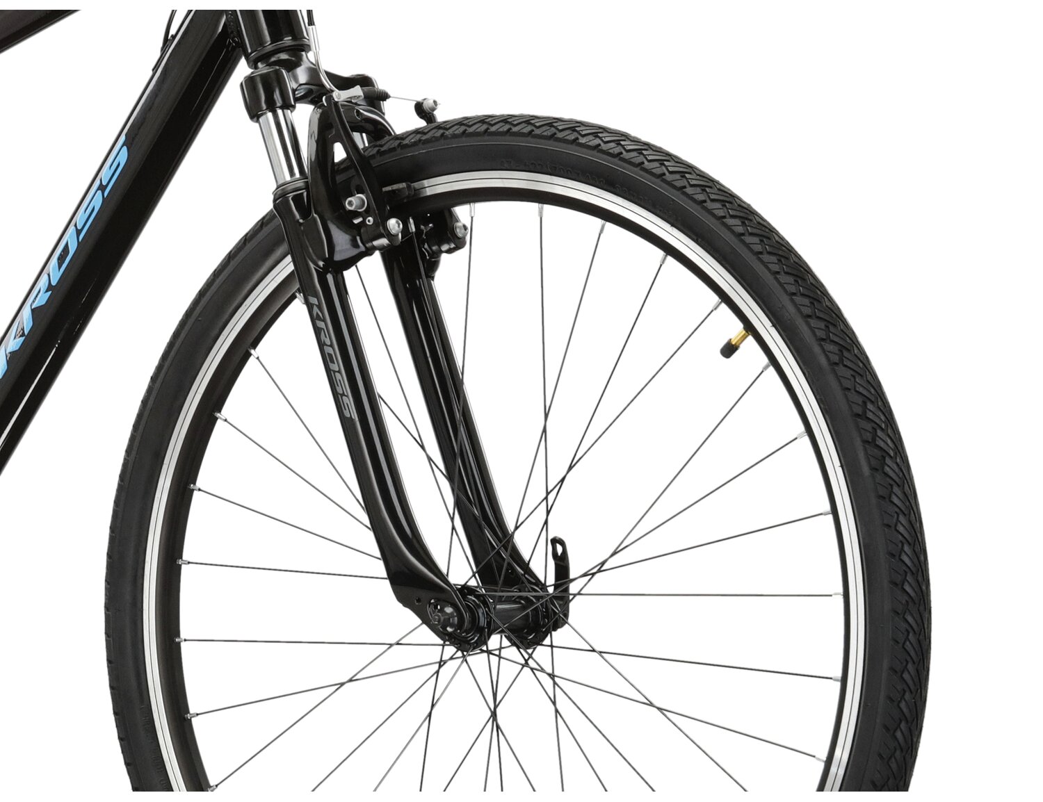 Aluminowa rama, amortyzowany widelec oraz opony Wanda w rowerze crossowym KROSS Evado 2.0 