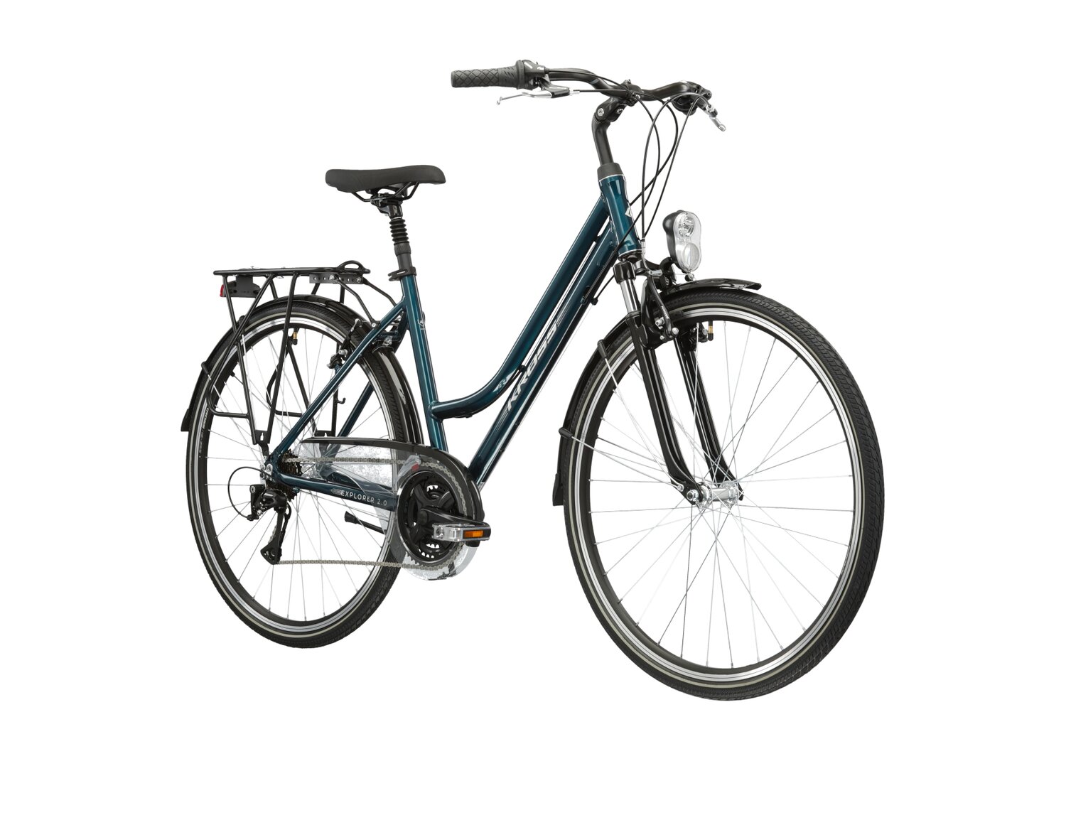 rower trekkingowy kross explorer 2.0 w kolorze niebieskim
