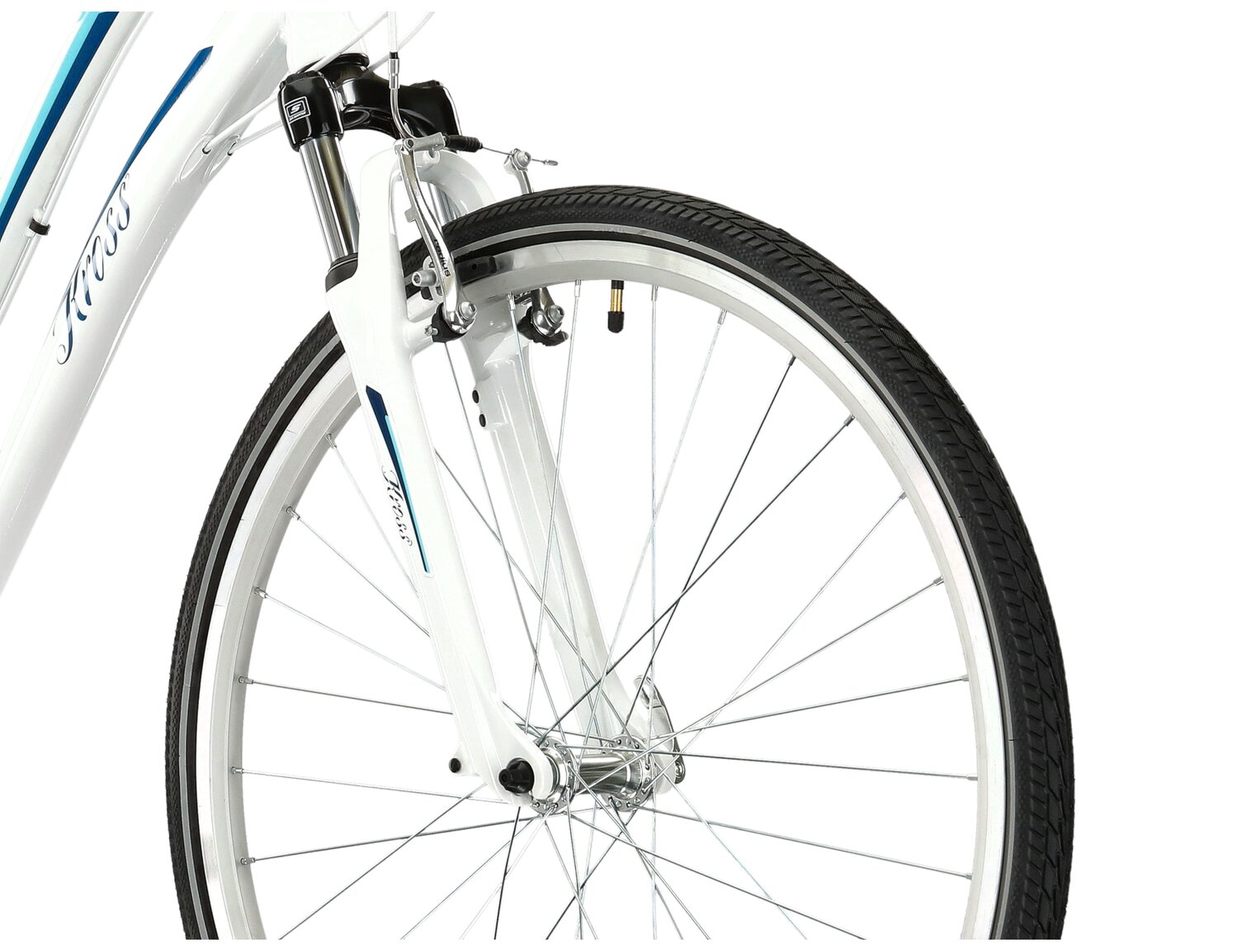 Aluminowa rama, amortyzowany widelec SR SUNTOUR M3010 o skoku 50mm oraz opony o szerokości 1,5 cala w rowerze miejskim KROSS Modo 2.0 